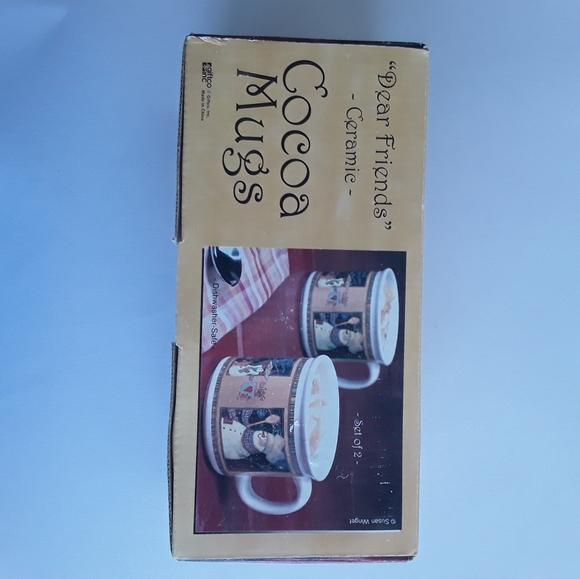 Set of 2 Susan Winget Christmas "Dear Friends" Coffe Cups/Mugs - Picture 9 of 16